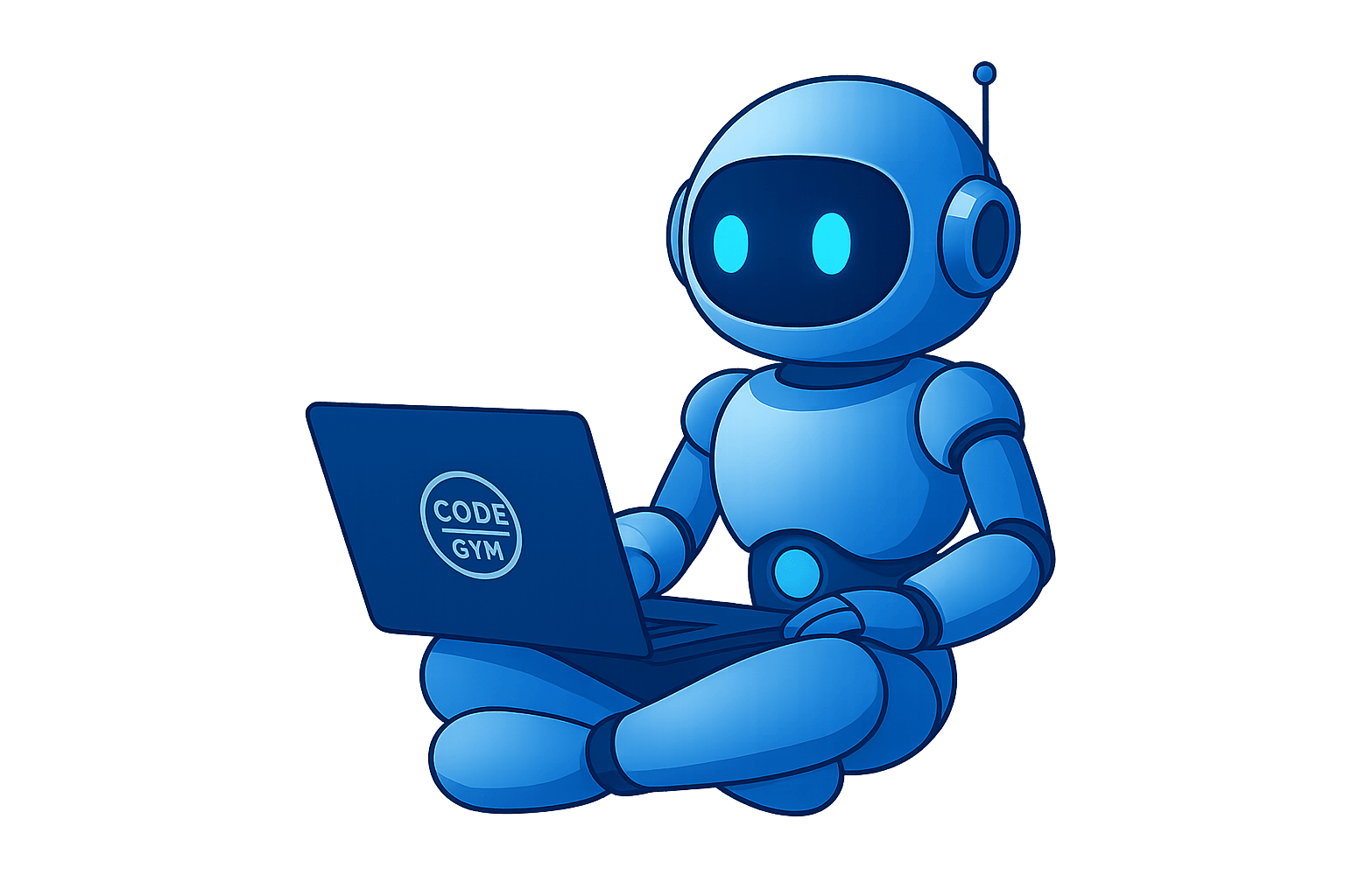 Robot con computadora portátil